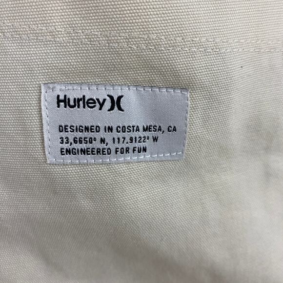 Hurley Modernist Zip Painter Overalls Women S Cream Cotton Canvas Streetwear NWT - Picture 7 of 13